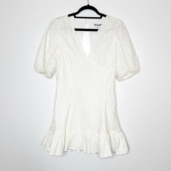 NWT Walter Baker Cutout Lace Caroline Mini Dress Womens Ivory Size 12 - Picture 4 of 8